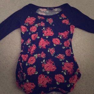 Super Soft black and floral shirt